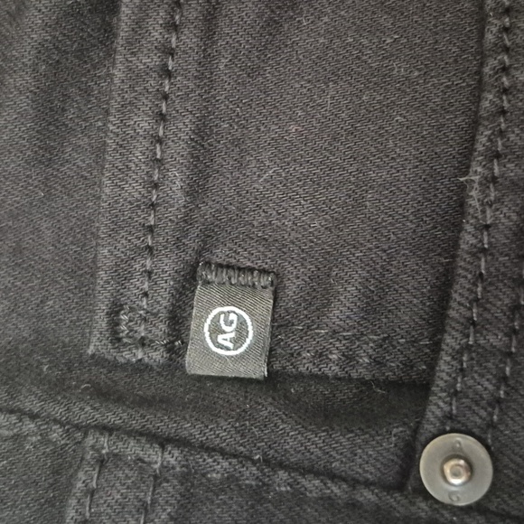 AG Adriano Goldschmied Mid Rise Stevie Slim Straight Black Jeans, Size 28 - Picture 6 of 14